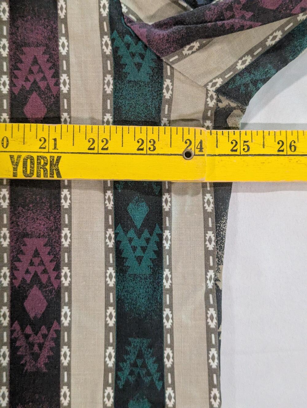 Cowboy Shirt Mens XL Multicolor Aztec Long Sleeve Western Pearl Snap Pockets - Picture 4 of 7